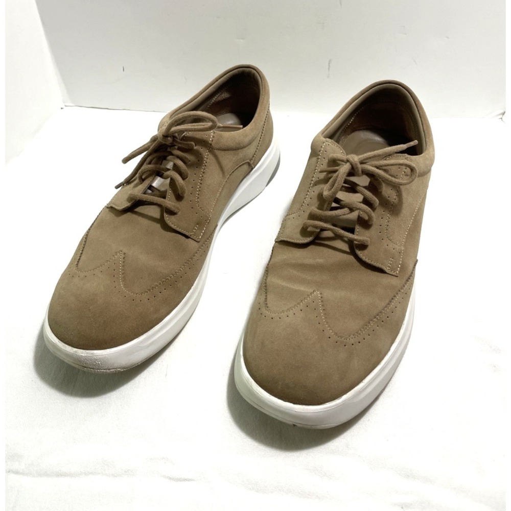 Allen Edmonds Beaumont Wingtip Derby Shoes Mens 10.5 Tan Suede Leather Casual